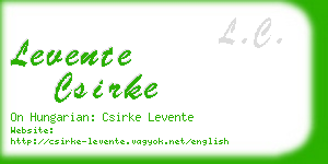 levente csirke business card